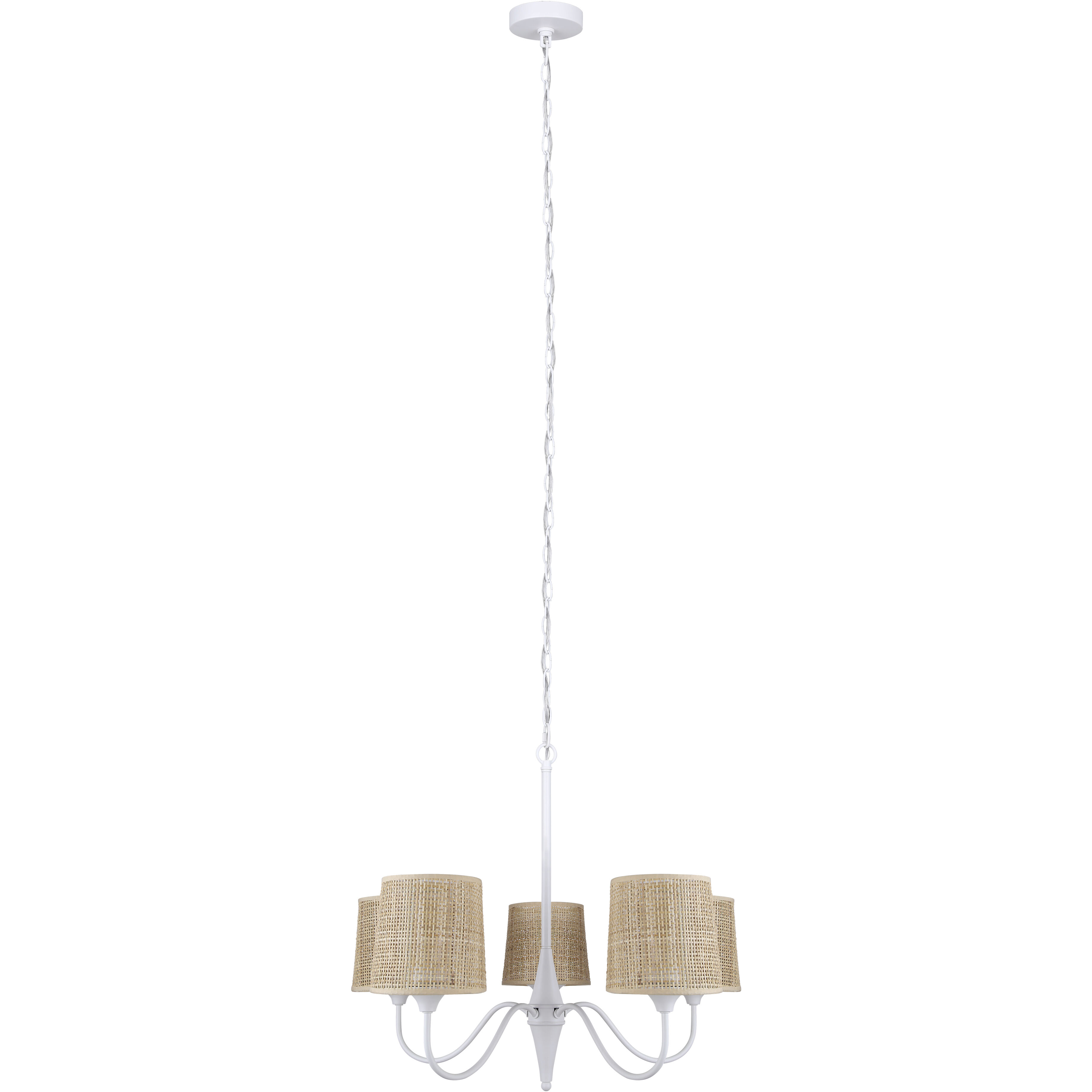 Daisey 5 Light 27 inch White Chandelier Ceiling Light