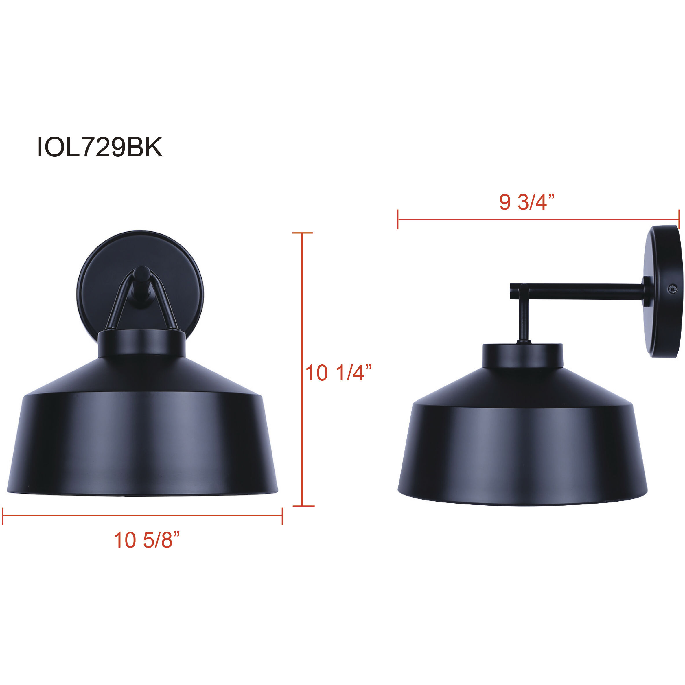 Orillia 1 Light 9.75 inch Black Outdoor Lantern