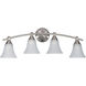 Madison 4 Light 27 inch Brushed Pewter Vanity Light Wall Light