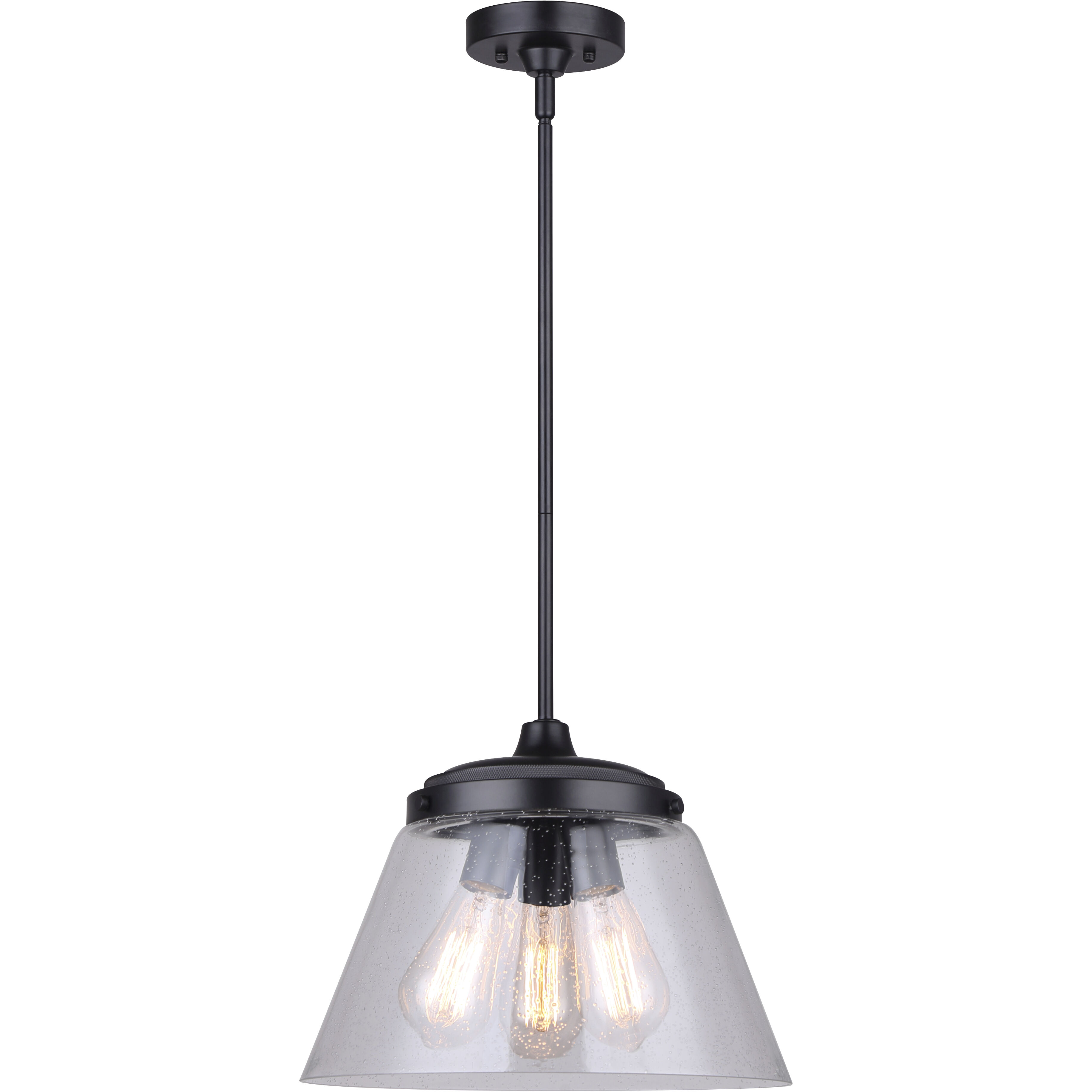 Declan 3 Light 13.25 inch Matte Black Pendant Ceiling Light