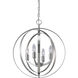 Madison 4 Light 18 inch Brushed Nickel Chandelier Ceiling Light