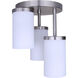 Britton 3 Light 10.63 inch Brushed Nickel Semi-Flush Ceiling Light