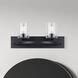 Hampton 2 Light 18 inch Matte Black Vanity Light Wall Light