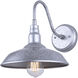Desi 1 Light 10 inch Distressed Galvanized Outdoor Wall Lantern