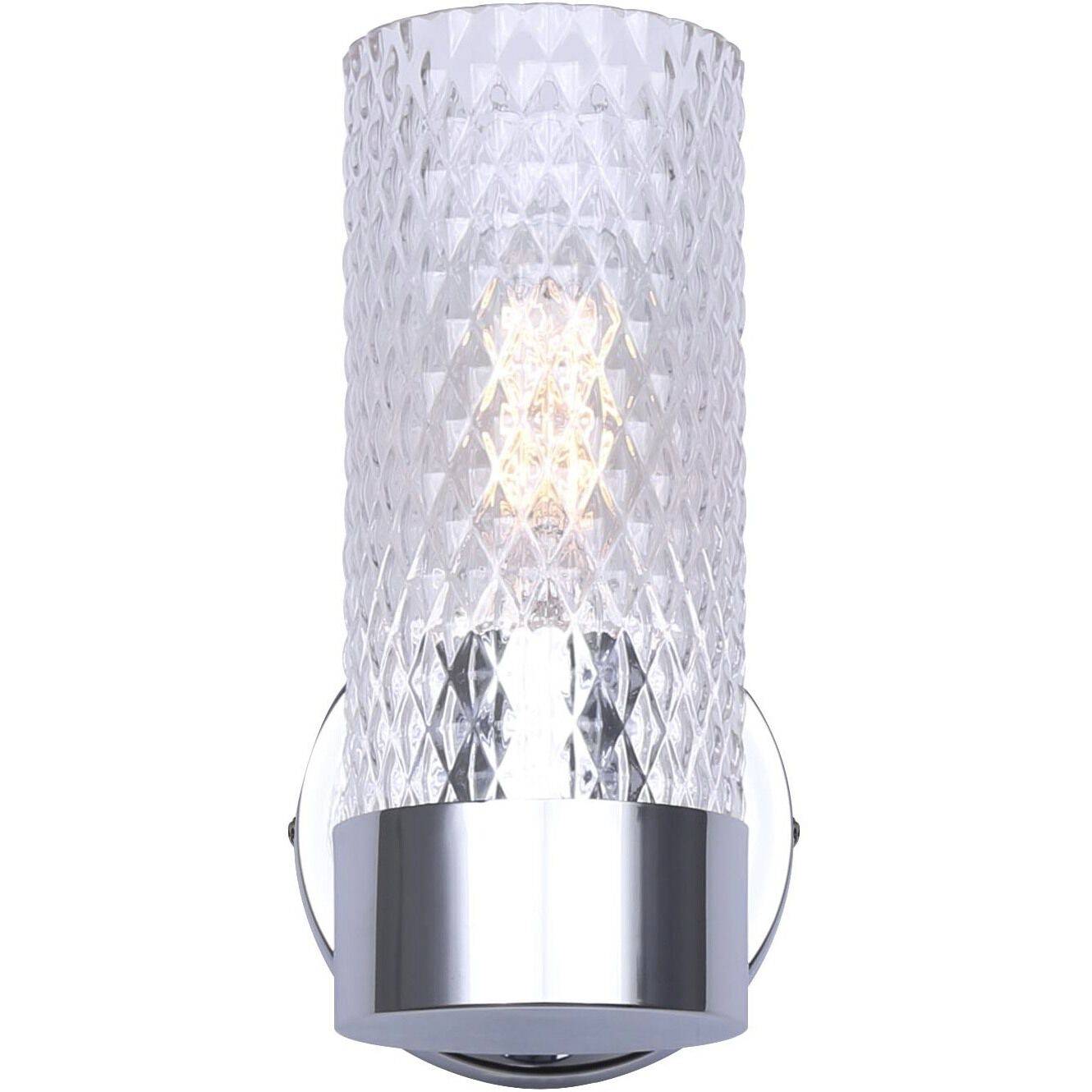 Eden 1 Light 6.88 inch Chrome Vanity Light Wall Light