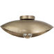 Maverick 1 Light 17.5 inch Antique Brass Flush Mount Ceiling Light
