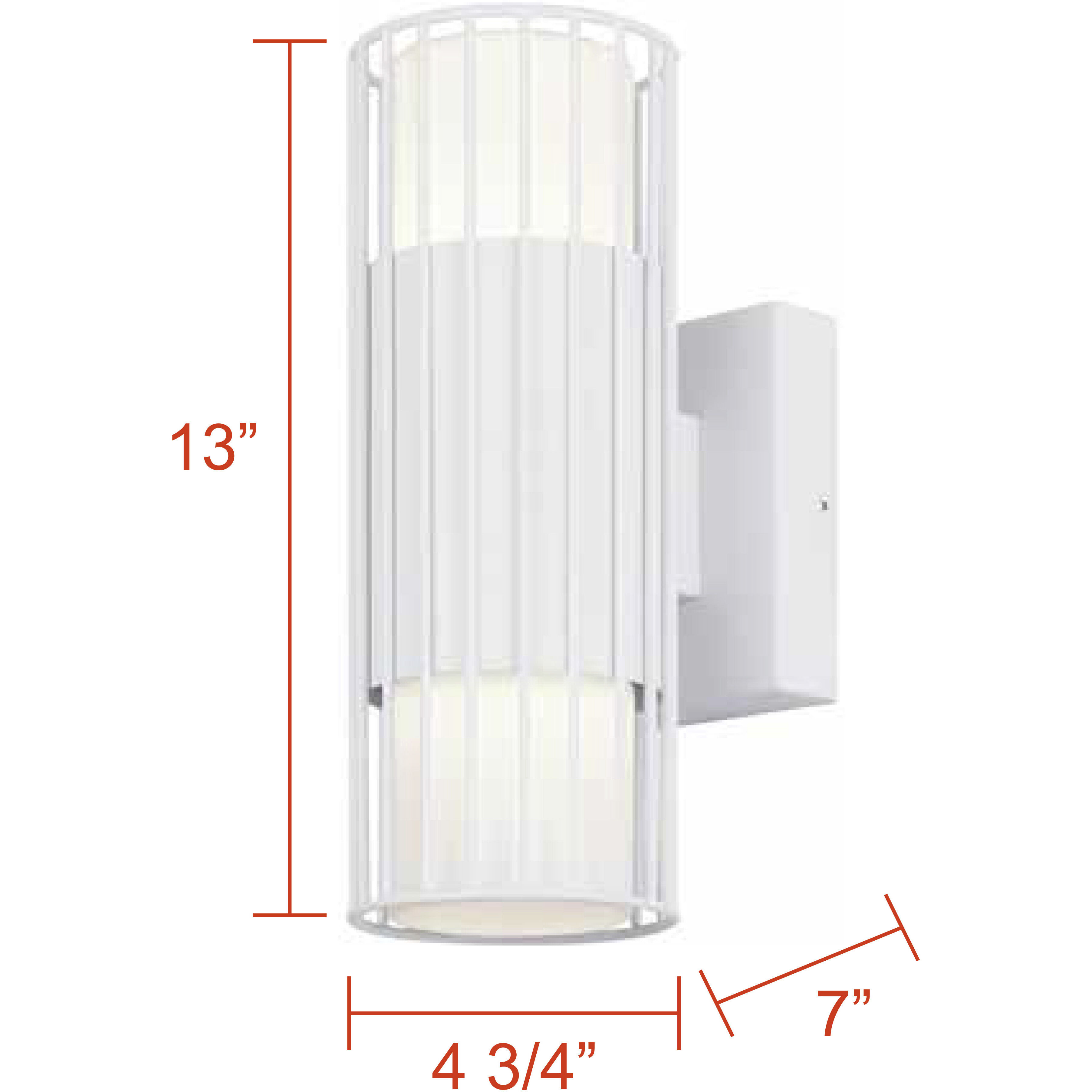 Javon LED 7 inch White Outdoor Lantern