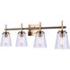 Madison 4 Light 8 inch Gold Vanity Light Wall Light