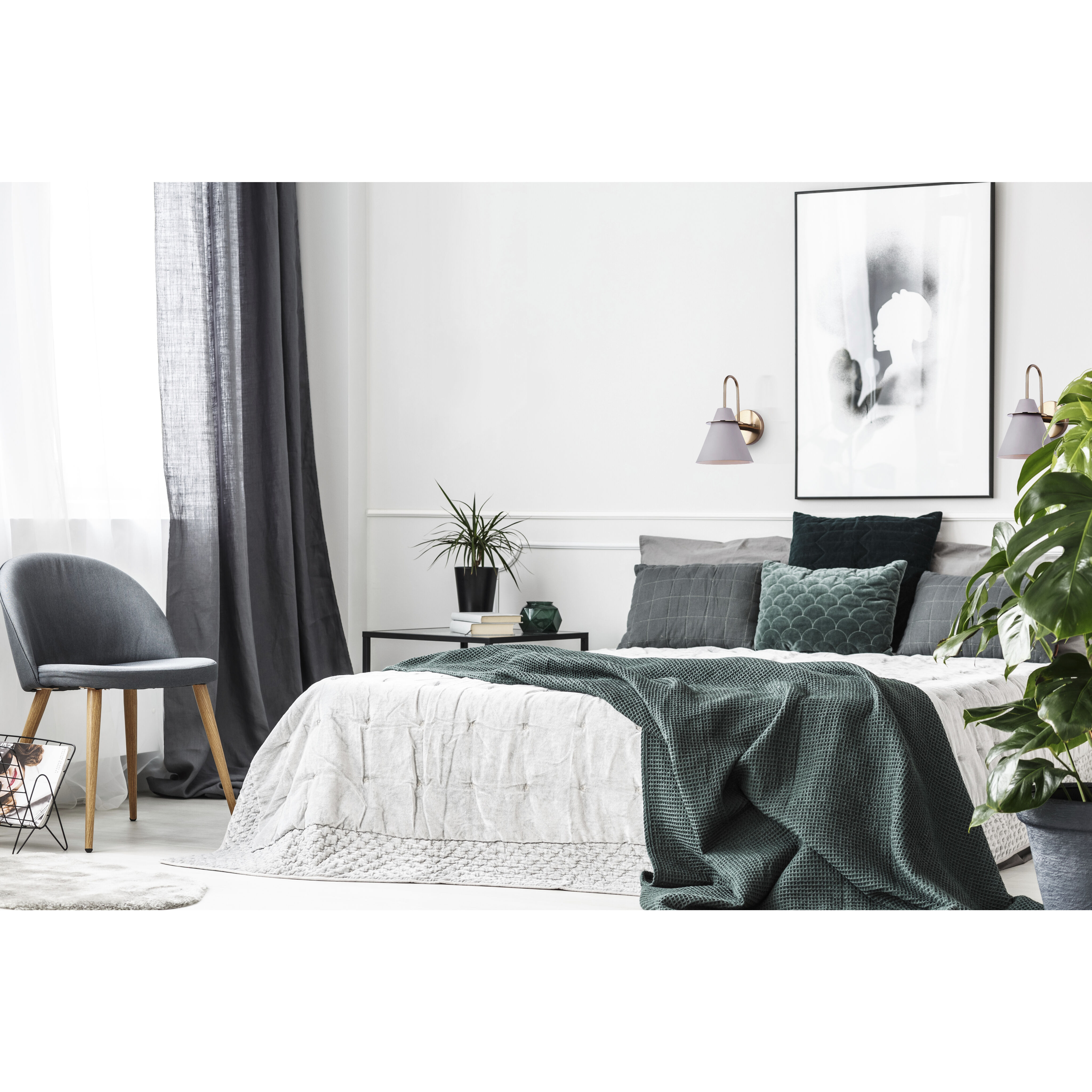 Talia 1 Light Matte Grey and Gold Vanity Light Wall Light