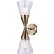 Lillian 2 Light 6 inch Gold Wall Fixture Wall Light