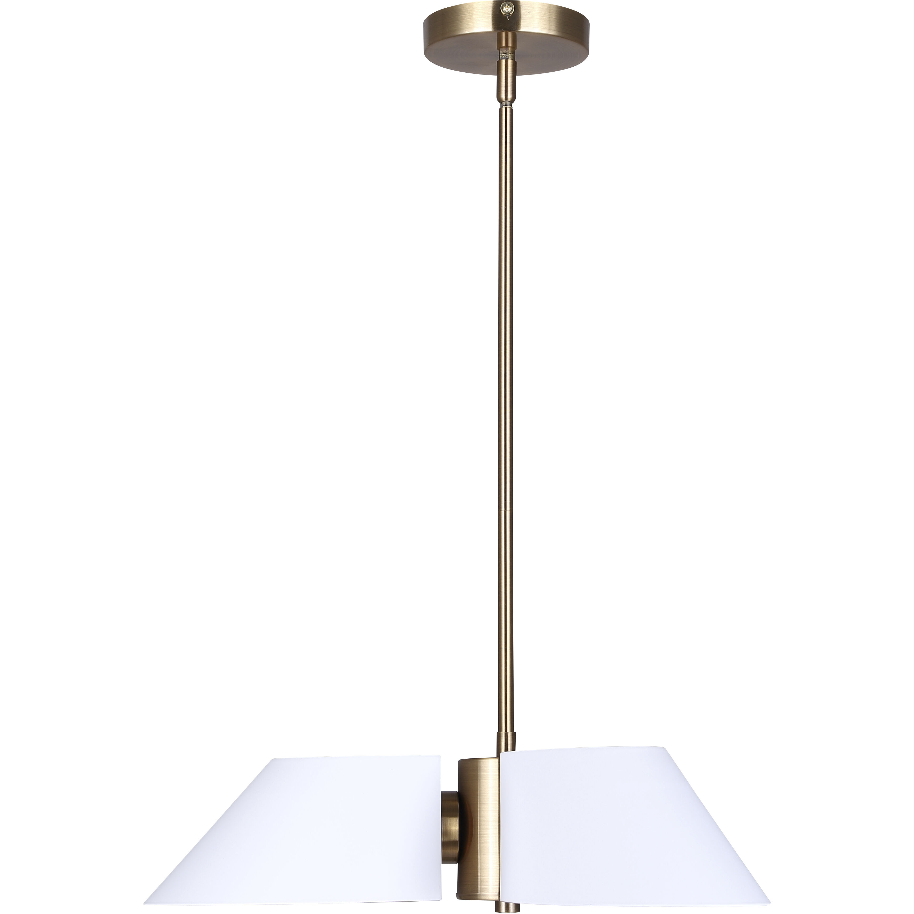 Daxton 3 Light 20 inch Matte White and Gold Chandelier Ceiling Light
