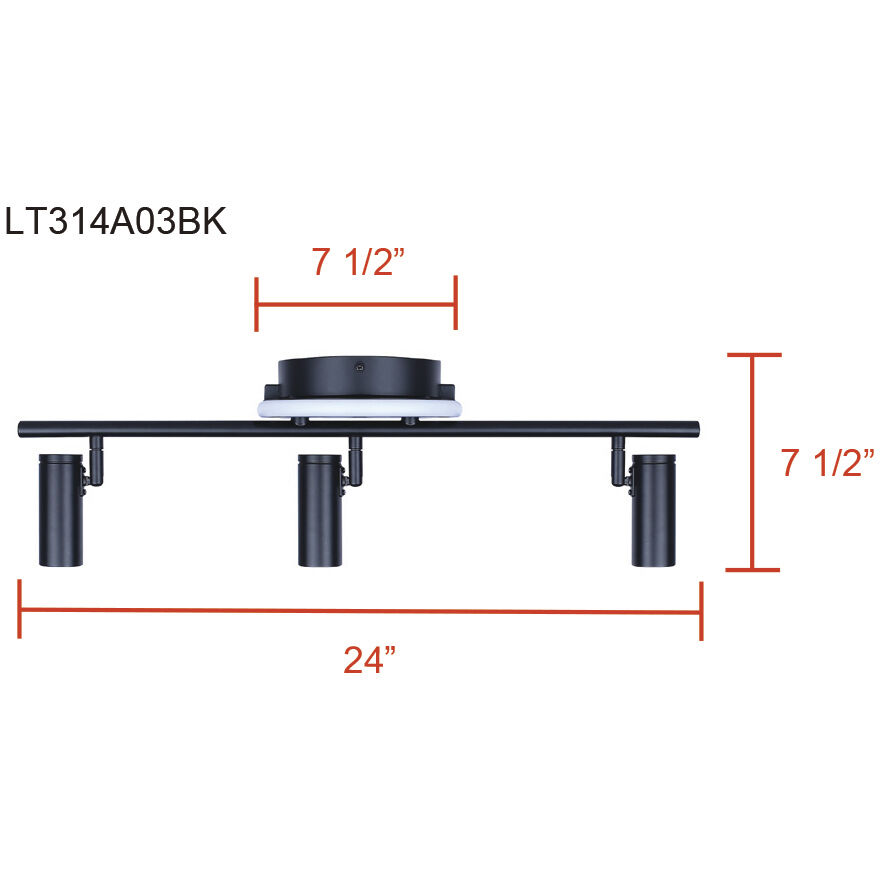 Denver Black Track Lighting Ceiling Light