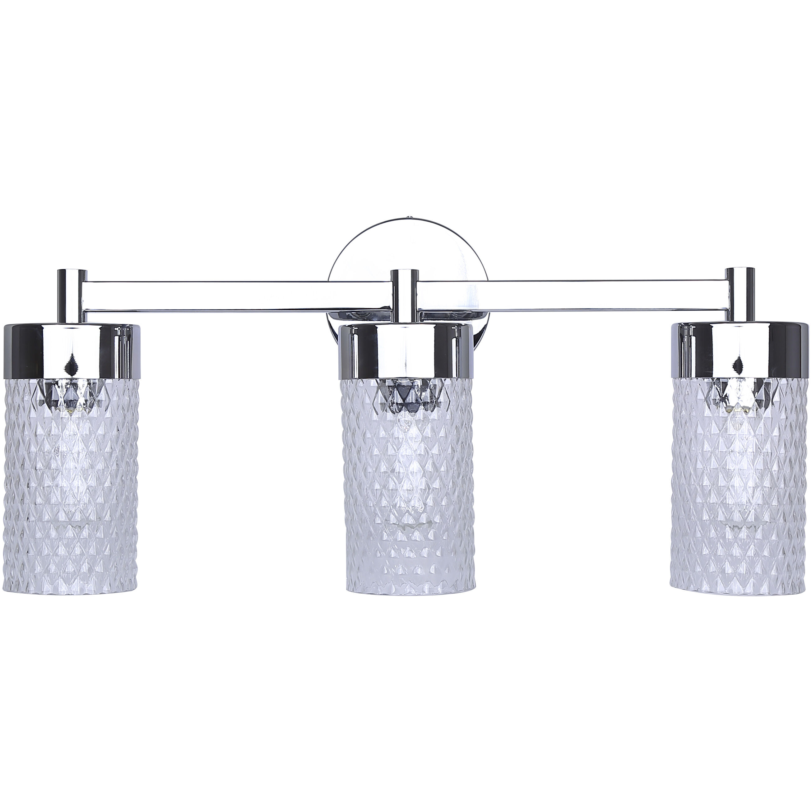 Eden 3 Light 23.25 inch Chrome Vanity Light Wall Light