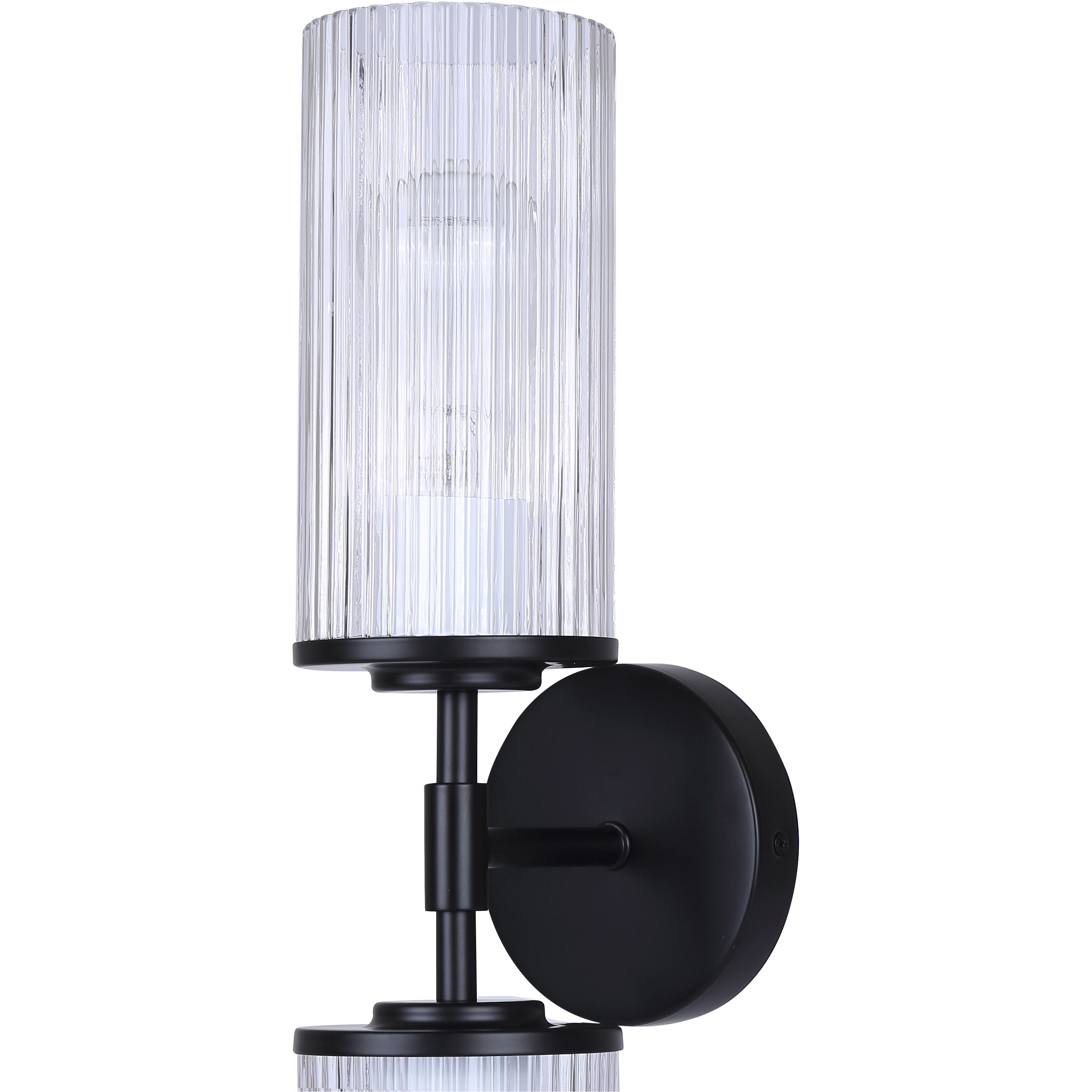 Kinslea 2 Light 6 inch Matte Black Vanity Light Wall Light in Clear Glass