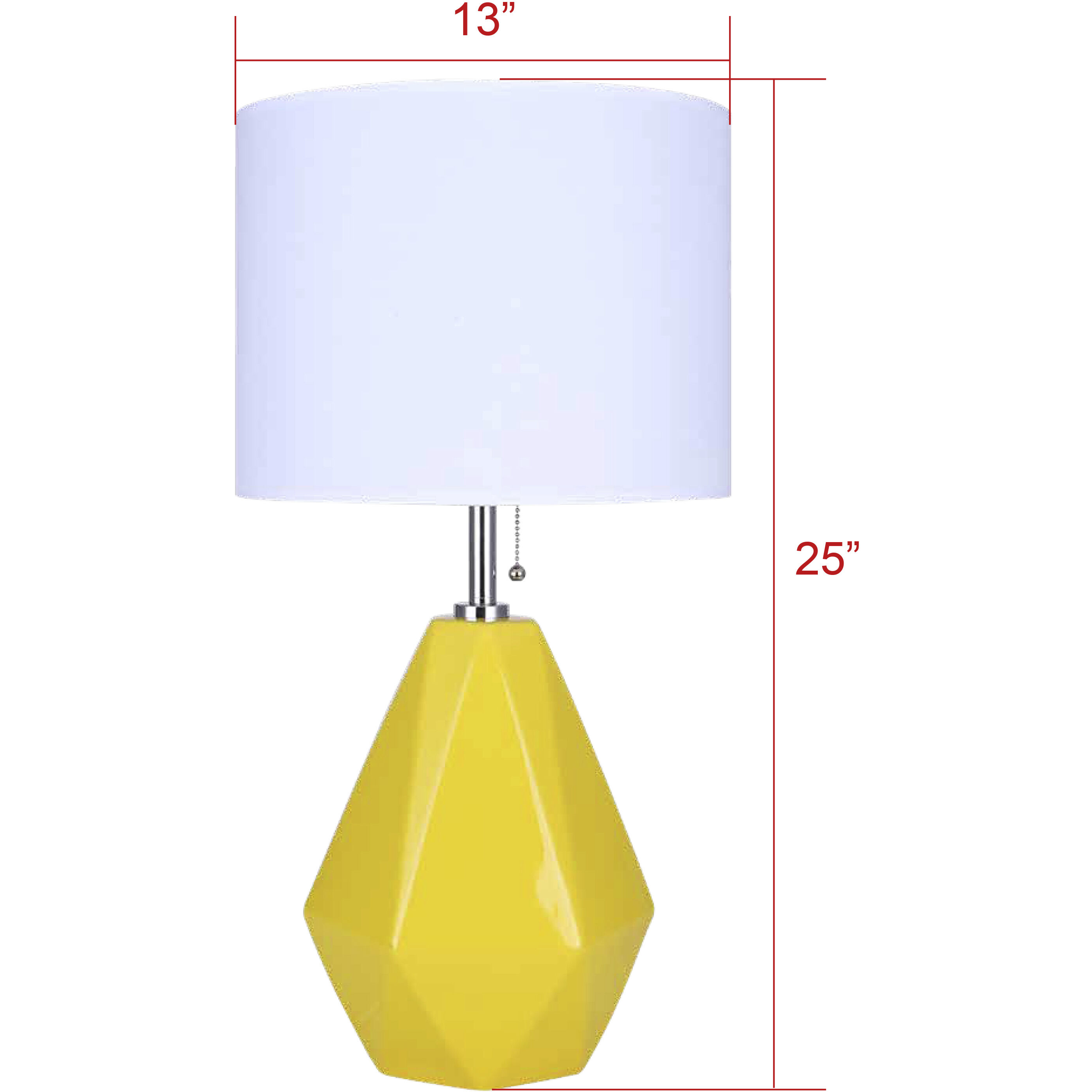 Persei 25 inch 100.00 watt Mustard Yellow and Chrome Table Lamp Portable Light