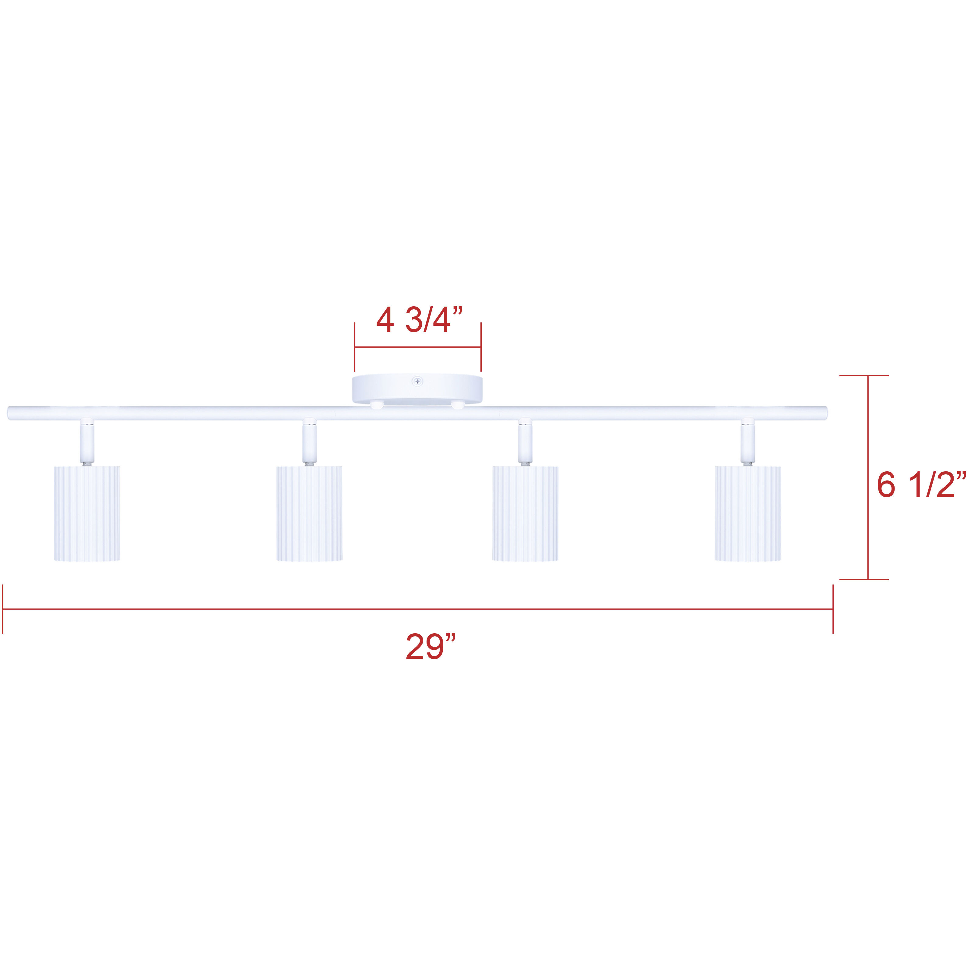 Rexton 4 Light White Track Lighting Ceiling Light