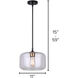 Fauna 1 Light 11 inch Matte Black/Gold Pendant Ceiling Light