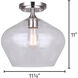 Conall 1 Light 12 inch Brushed Nickel Flush Mount Ceiling Light