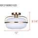 Eve 1 Light 12 inch Gold Semi-Flush Mount Ceiling Light