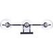 Madison 3 Light 25 inch Black Vanity Light Wall Light