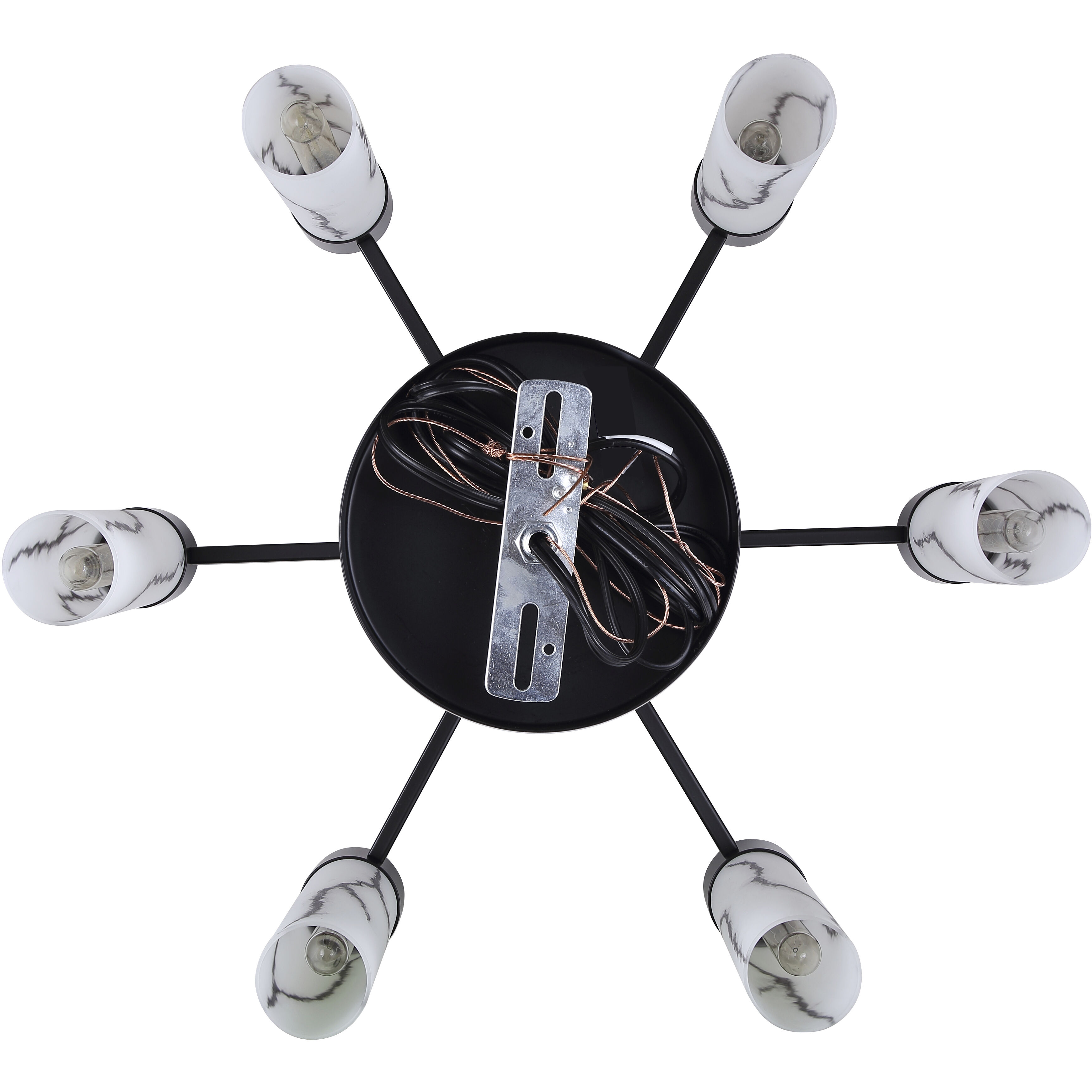 Kristella 6 Light 26 inch Matte Black Chandelier Ceiling Light