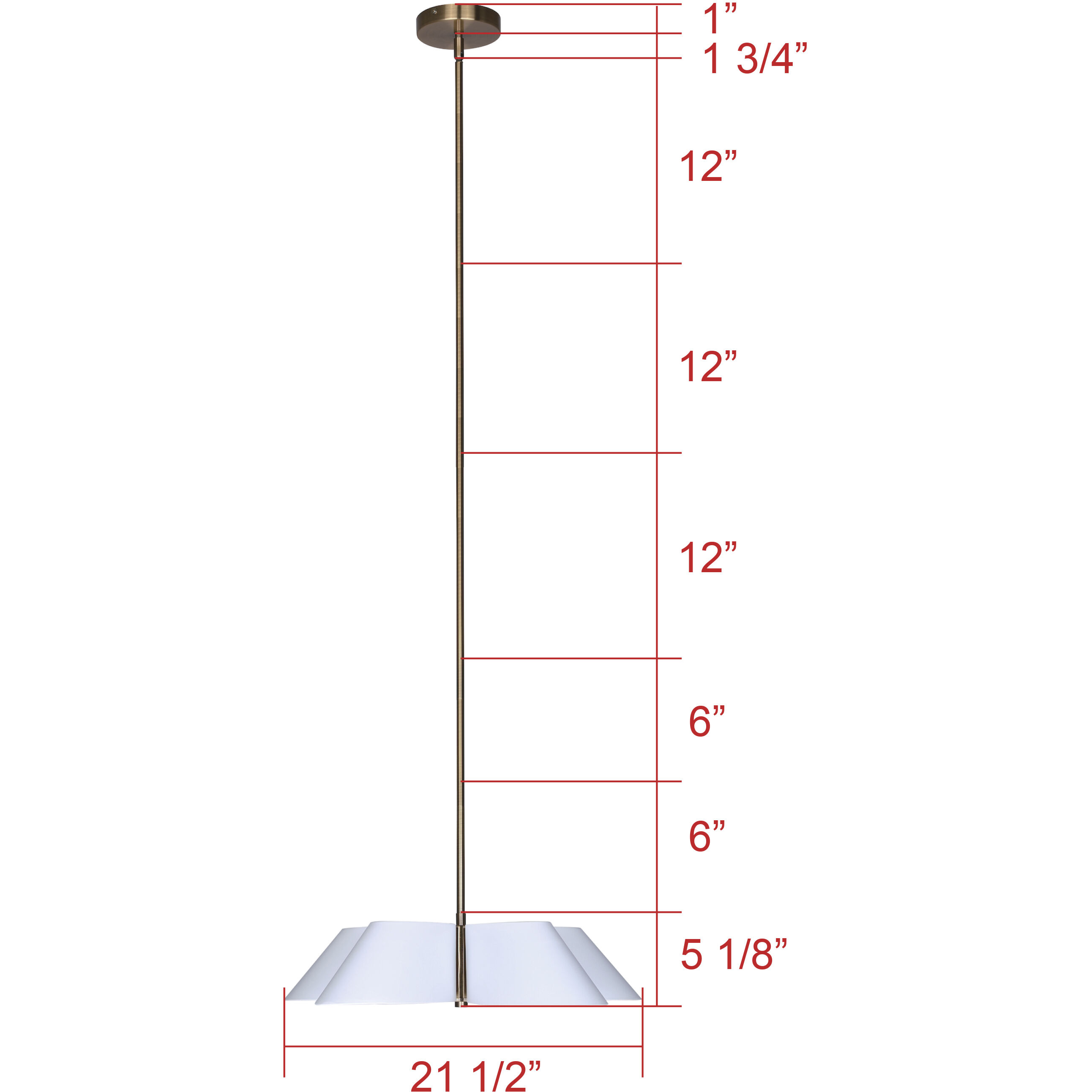 Daxton 5 Light 21.5 inch Matte White and Gold Chandelier Ceiling Light