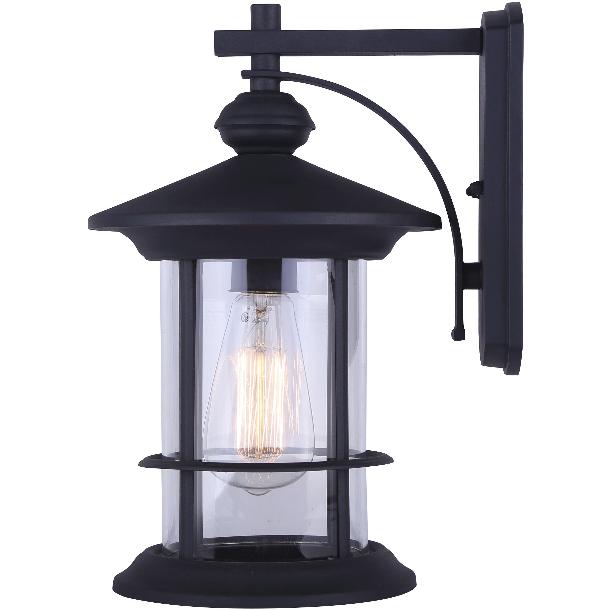 Madison 1 Light 13 inch Black Outdoor Wall Light