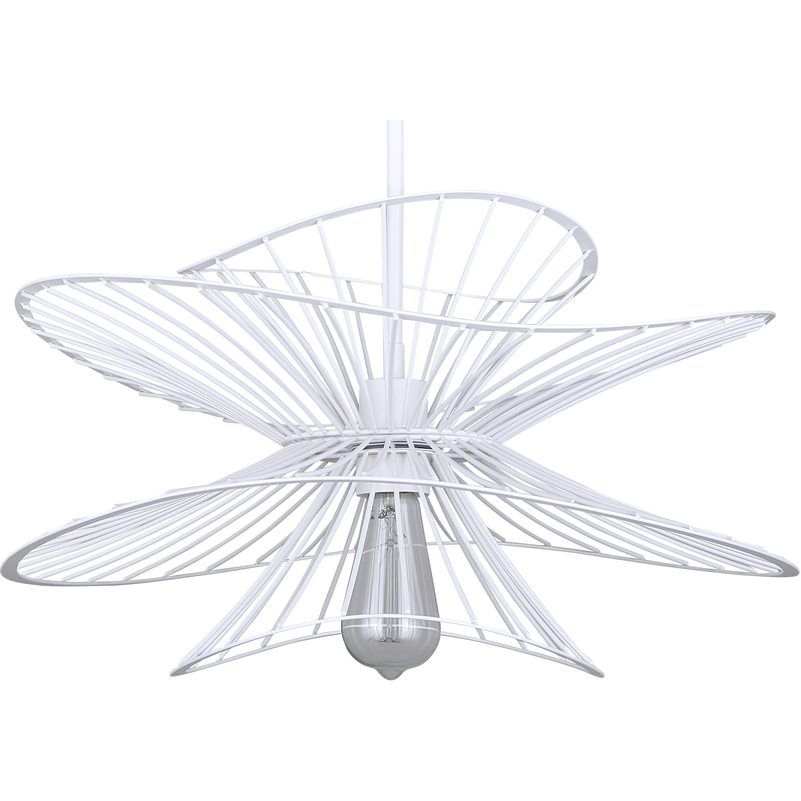 Channel 1 Light 20 inch White Pendant Ceiling Light