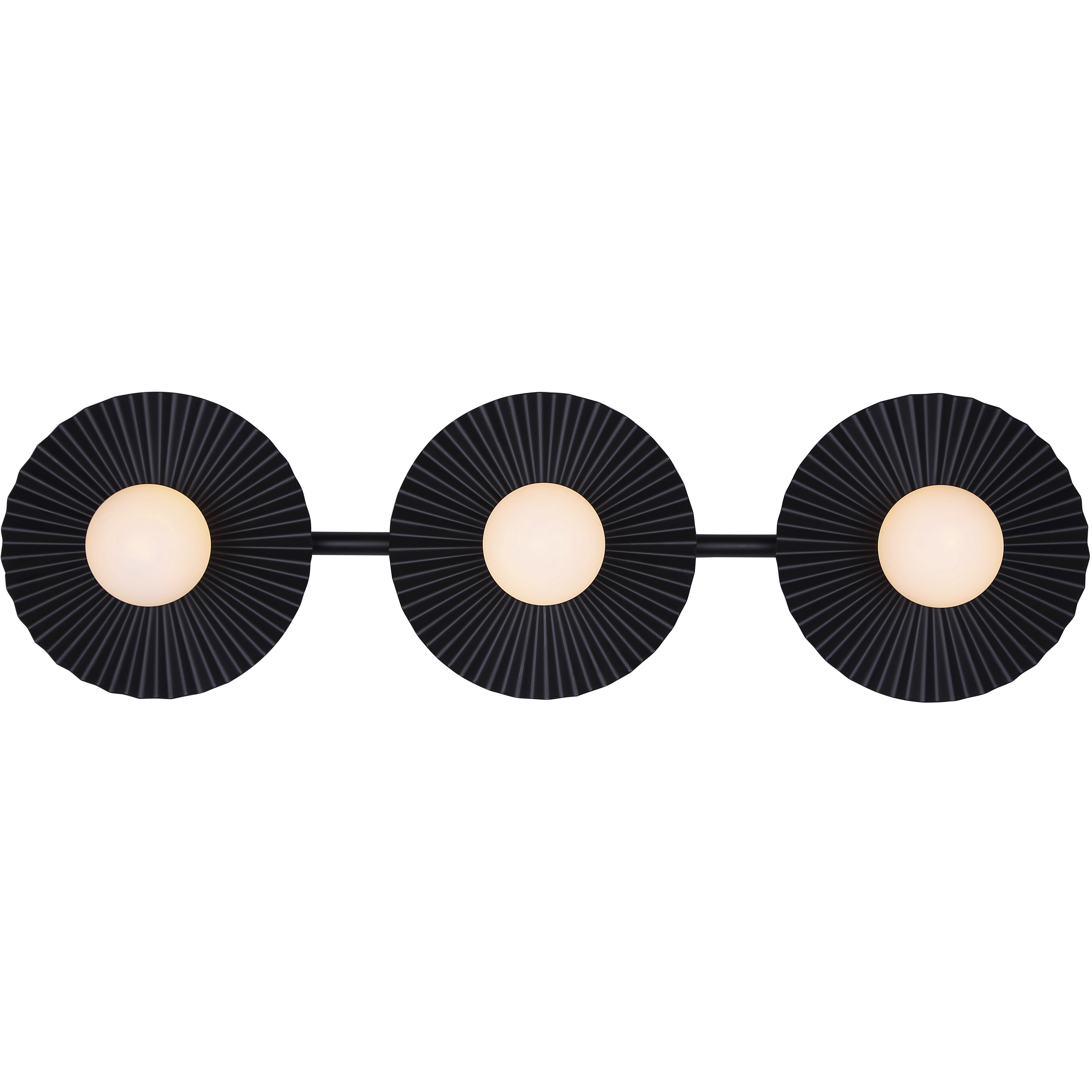 Payton 3 Light 28.5 inch Black Vanity Light Wall Light