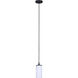 Kinslea 1 Light 4.75 inch Matte Black Pendant Ceiling Light in White Glass