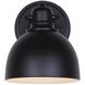 Polo 1 Light 8 inch Black Vanity Light Wall Light
