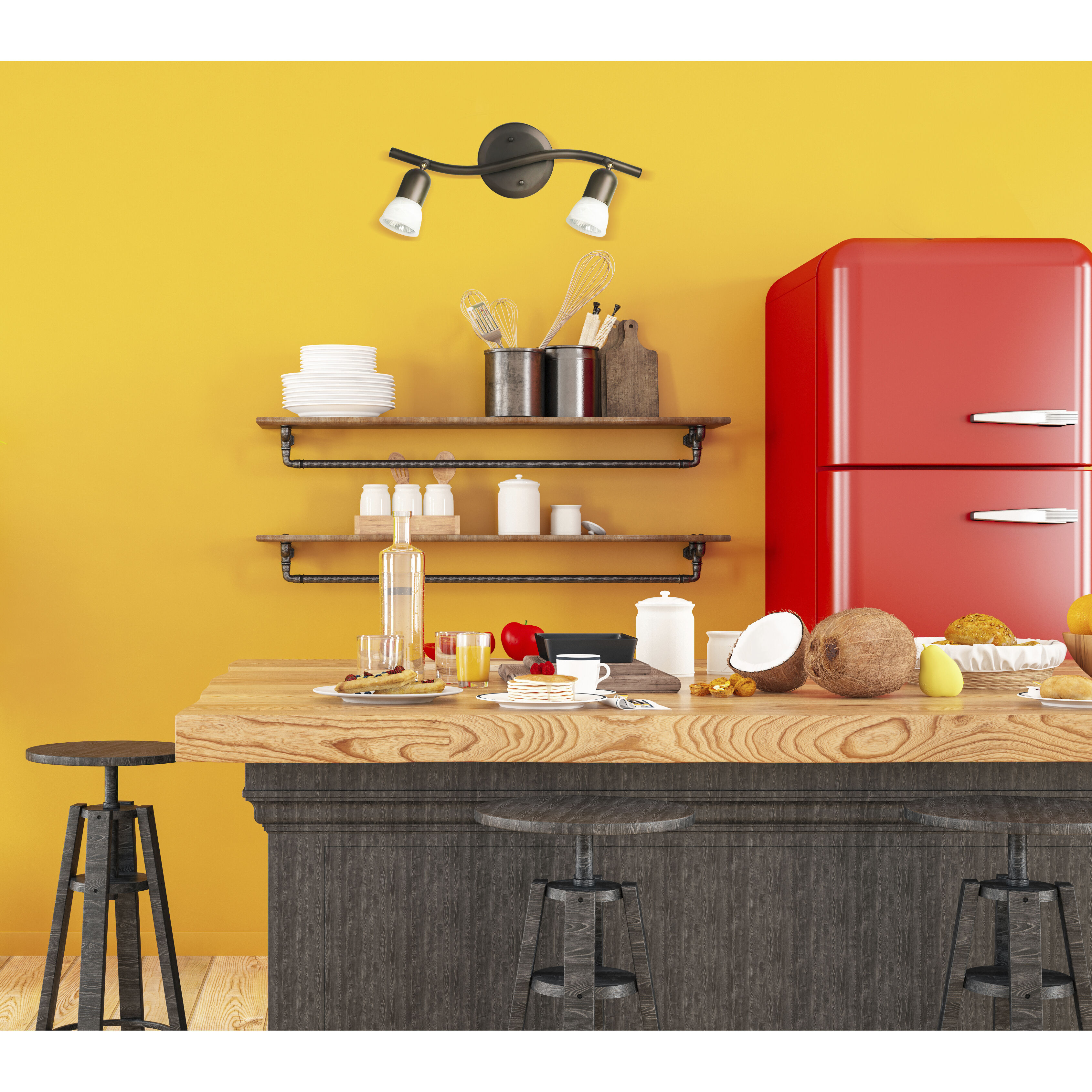 James 2 Light 120 Oil Rubbed Bronze Track Lighting Ceiling Light