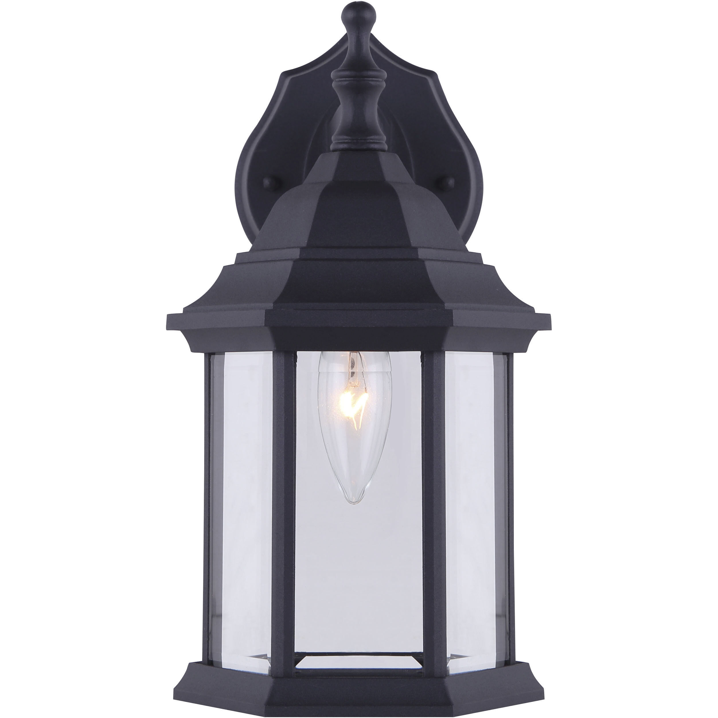 Madison 1 Light 6.25 inch Black Outdoor Lantern, Downlight