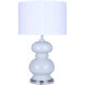 Biely 22.75 inch 100.00 watt Light Blue Table Lamp Portable Light