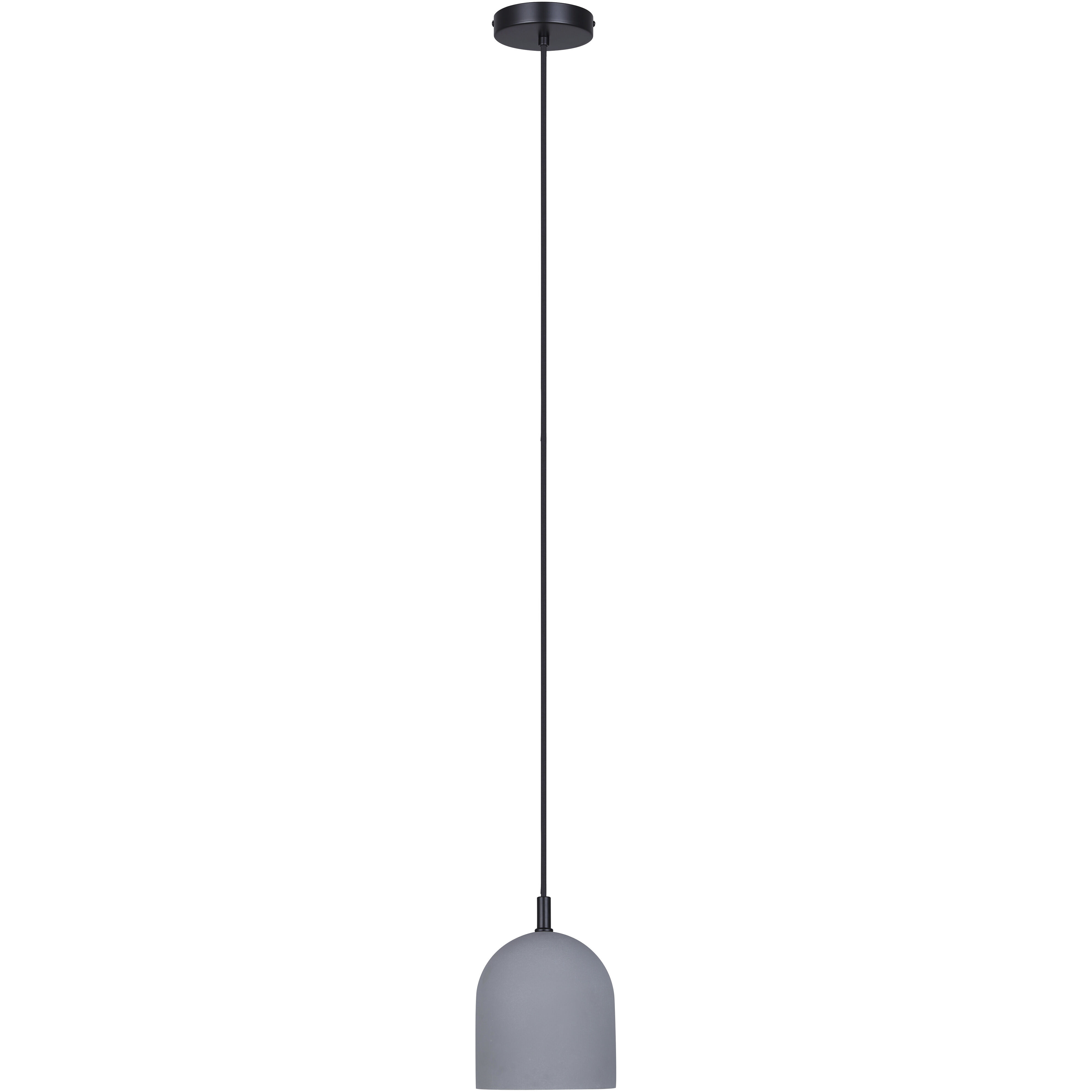 Jack 1 Light 6 inch Matte Black Pendant Ceiling Light in Grey Cement