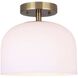 Novalee 1 Light 9.25 inch Gold Flush Mount Ceiling Light