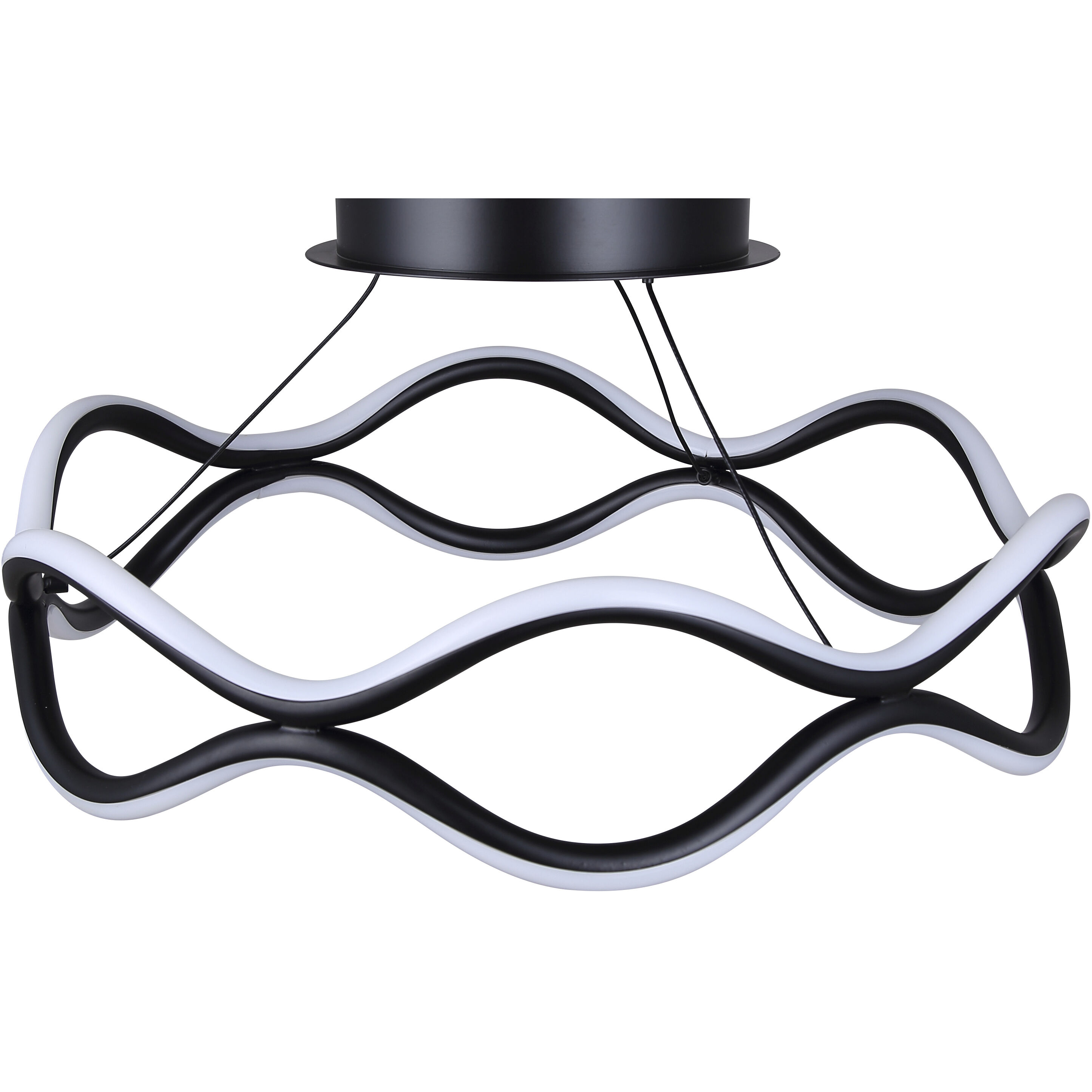 Castra LED 16.88 inch Black Semi-Flush Mount Ceiling Light