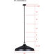 Holland 4 Light 22 inch Black Pendant Ceiling Light