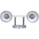 Eden 2 Light 12.88 inch Chrome Vanity Light Wall Light