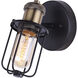 Vox 1 Light 5.25 inch Matte Black and Gold Ceiling/Wall Light Ceiling Light