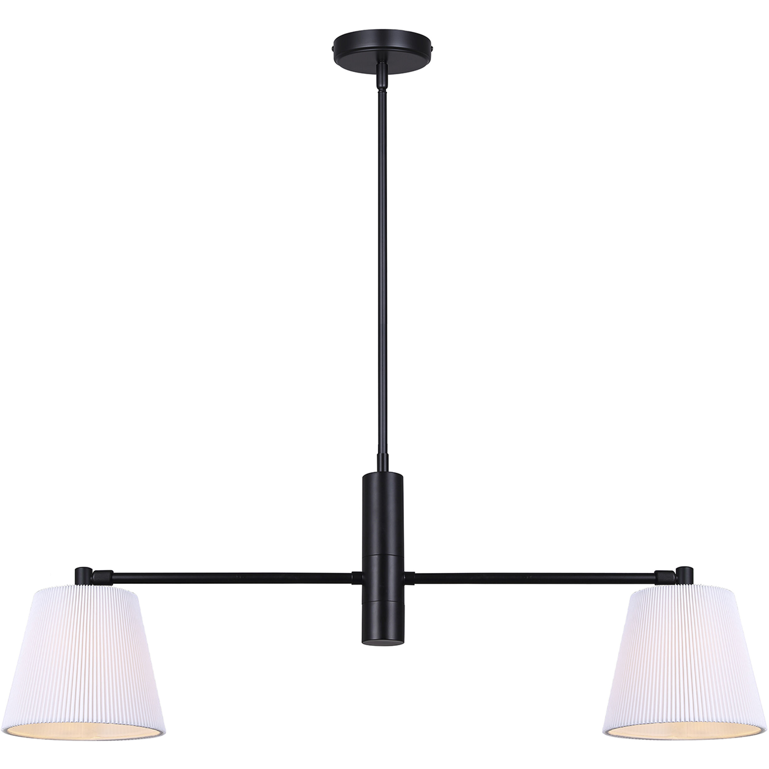 Aspen 2 Light 15.5 inch Black Pendant Ceiling Light