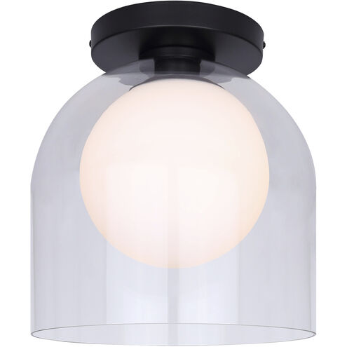 Pelia 1 Light 11.88 inch Black Flush Mount Ceiling Light