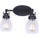 Madison 2 Light 16 inch Black Vanity Light Wall Light