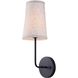 Oakly 1 Light 5.5 inch Black Wall Light