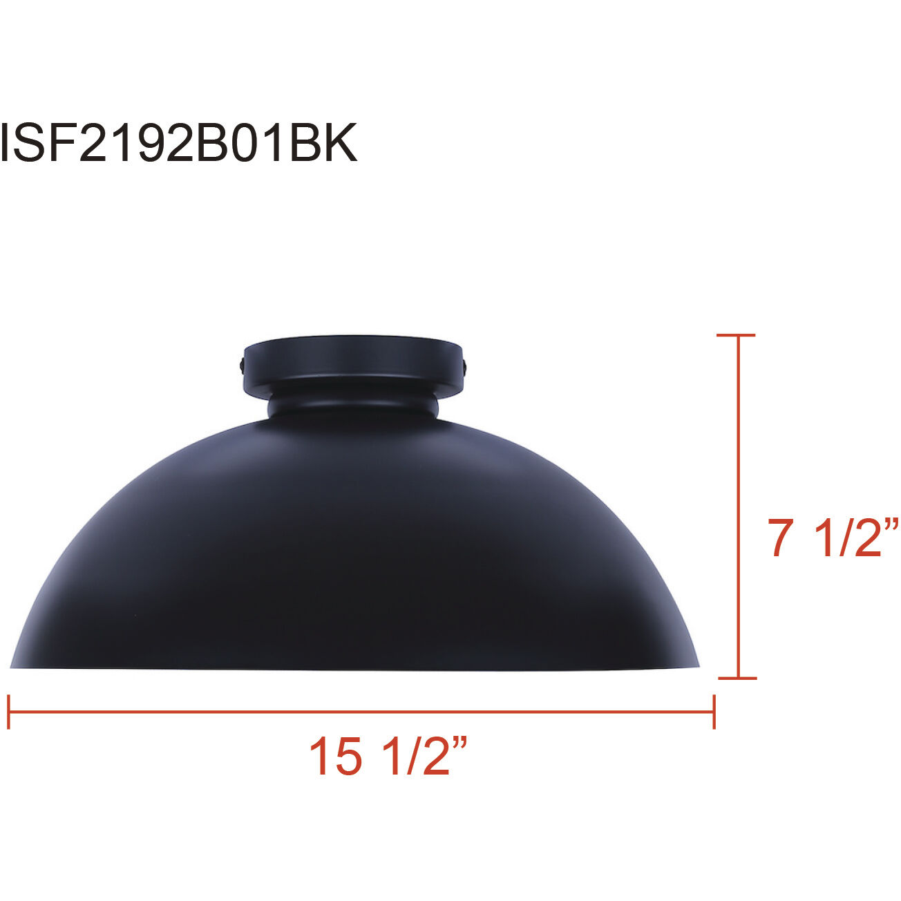 Eddie 15.5 inch Black Semi-Flush Mount Ceiling Light
