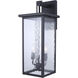 Shana 2 Light 22 inch Black Outdoor Wall Lantern
