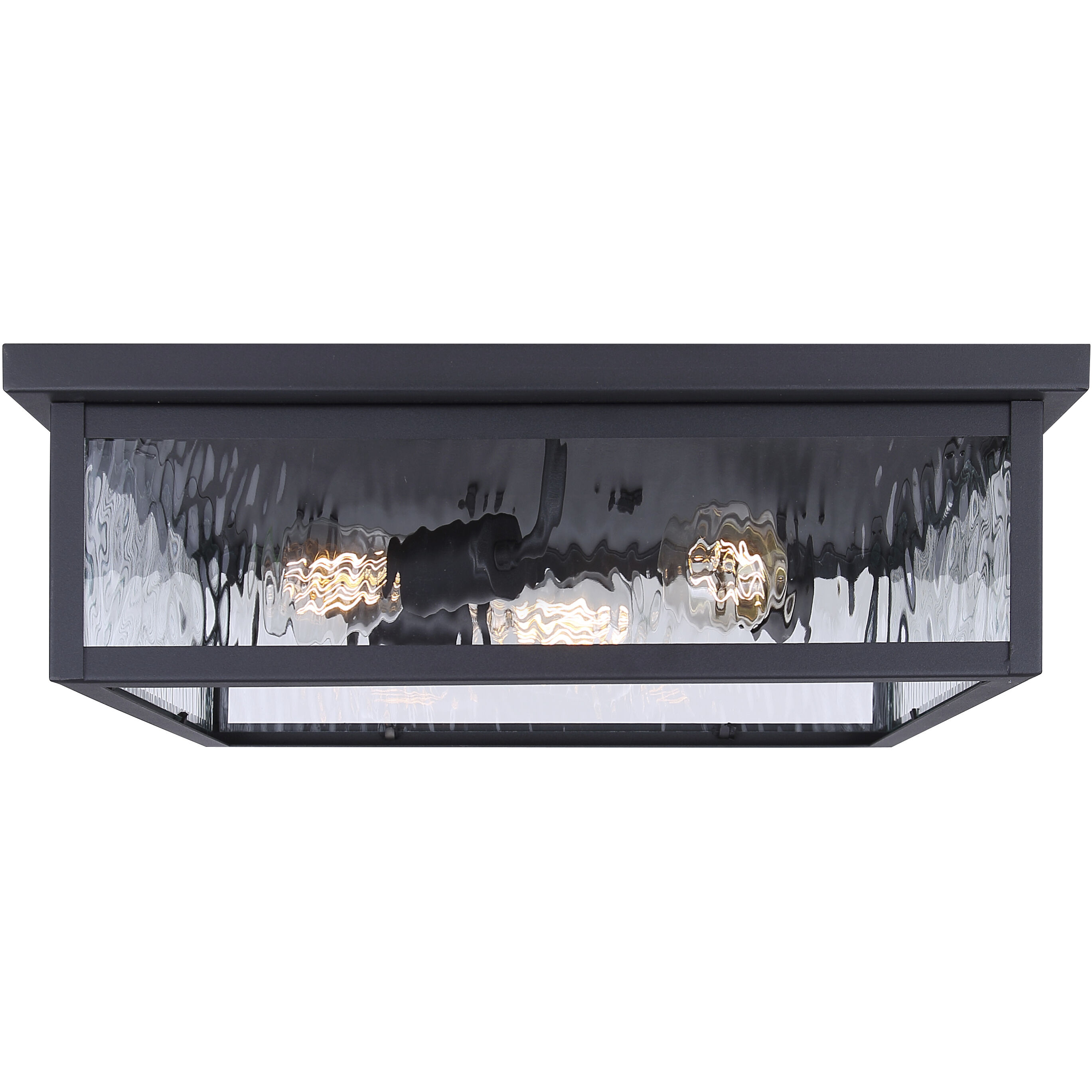 Shana 3 Light 18.13 inch Black Outdoor Flush Mount