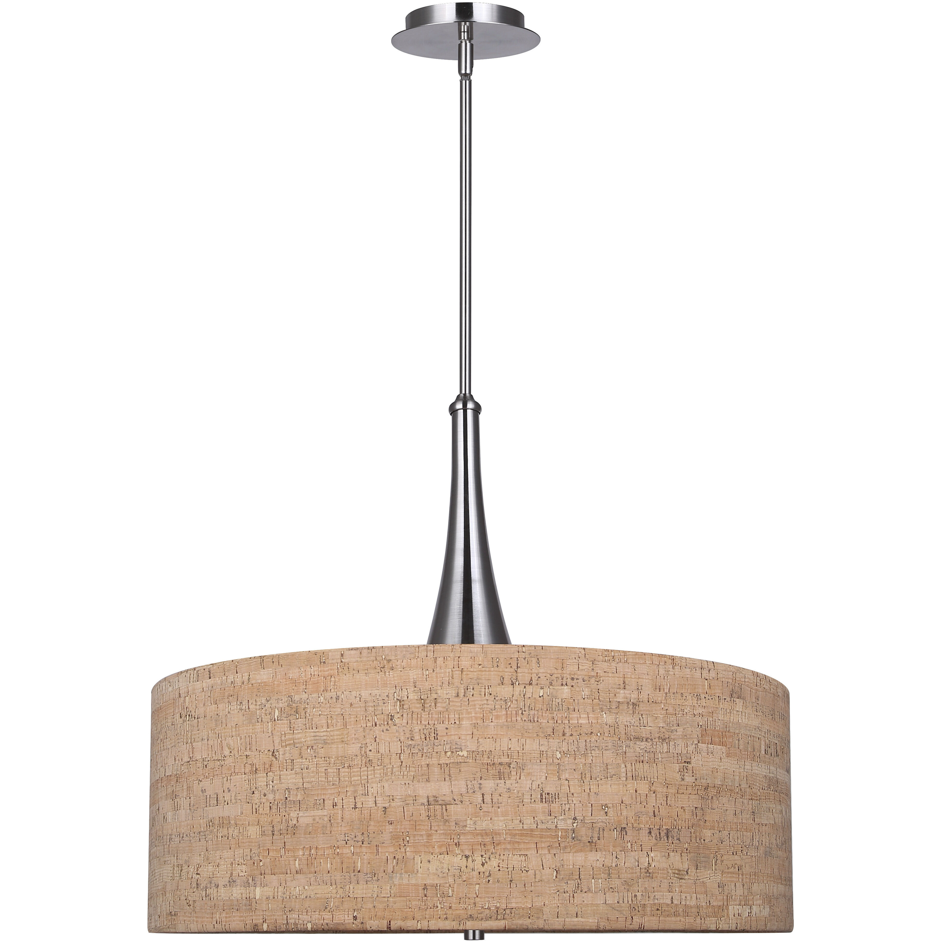 Eden 3 Light 22 inch Brushed Nickel Chandelier Ceiling Light