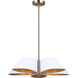 Daxton 5 Light 21.5 inch Matte White and Gold Chandelier Ceiling Light