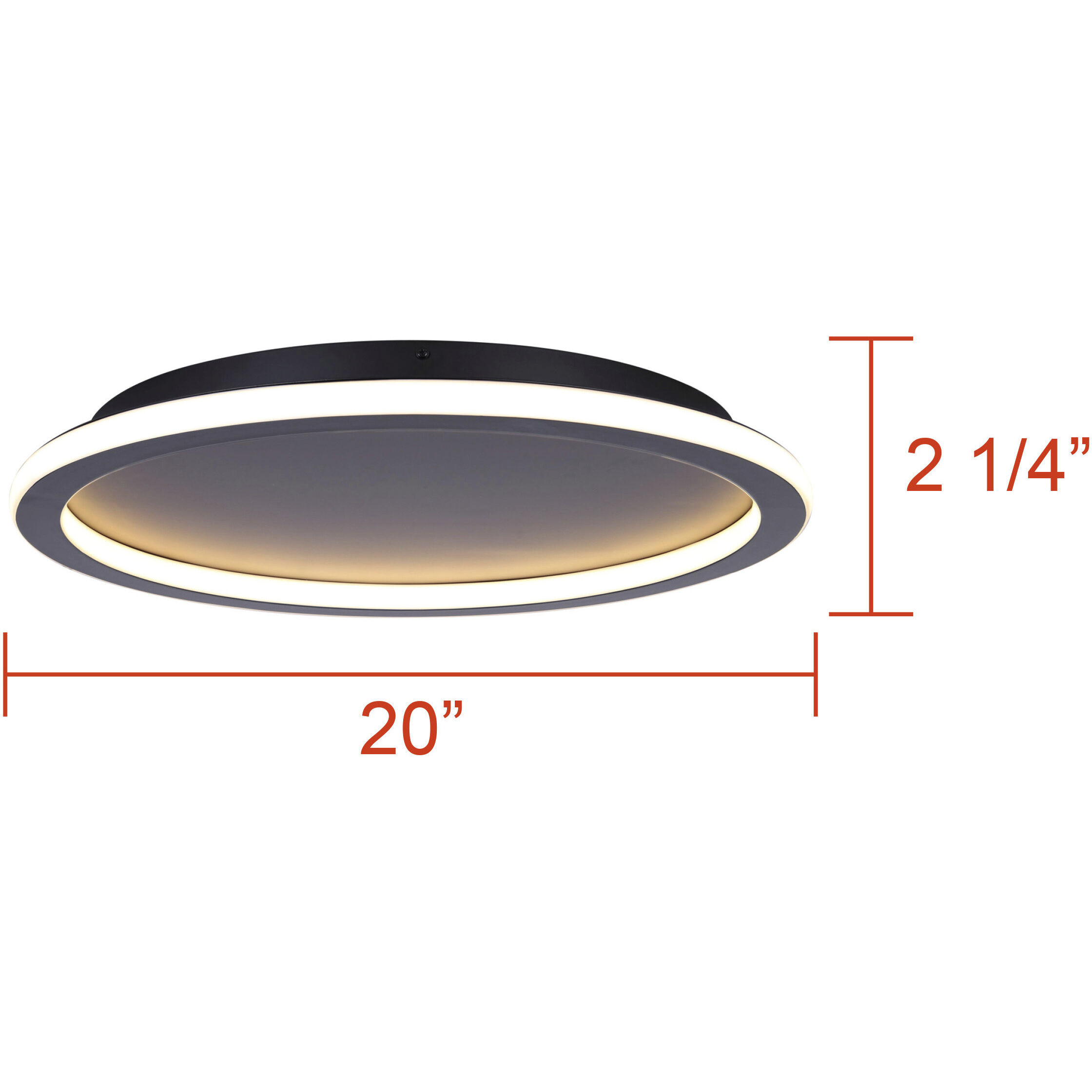 Gavyn LED 20 inch Black Flush Mount Ceiling Light